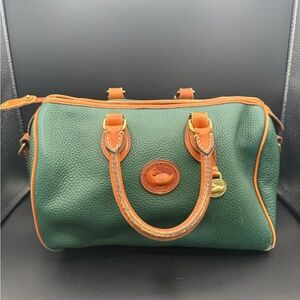 Vintage Dooney & Bourke Green Pebble Leather Satchel